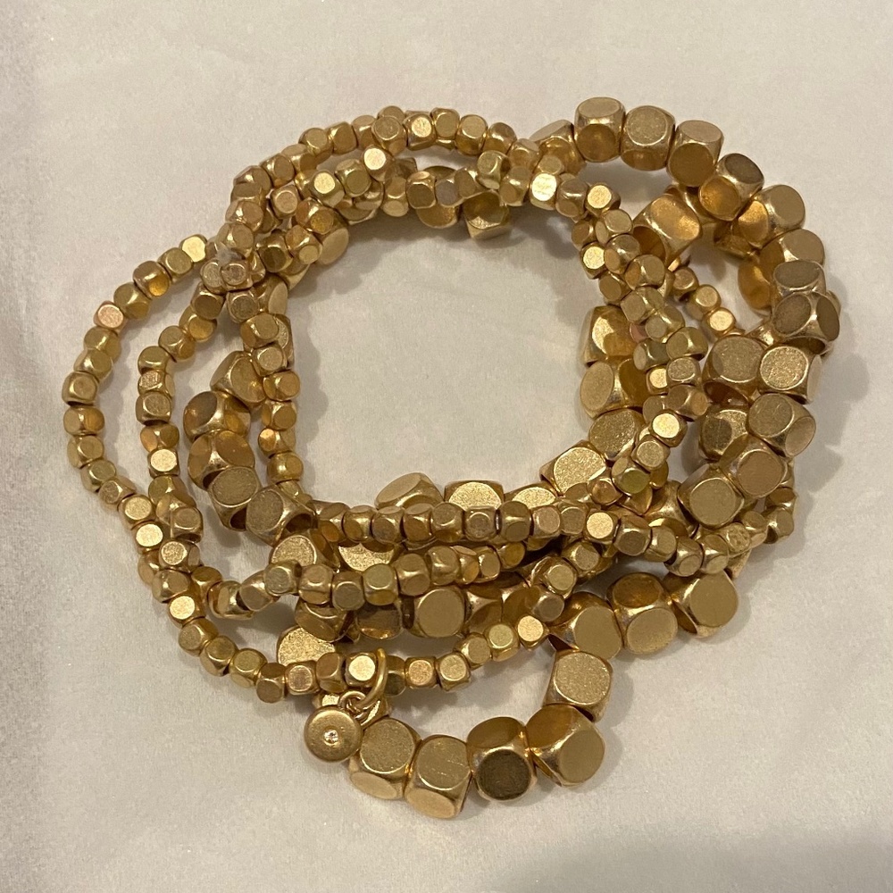 Gold beaded bracelet